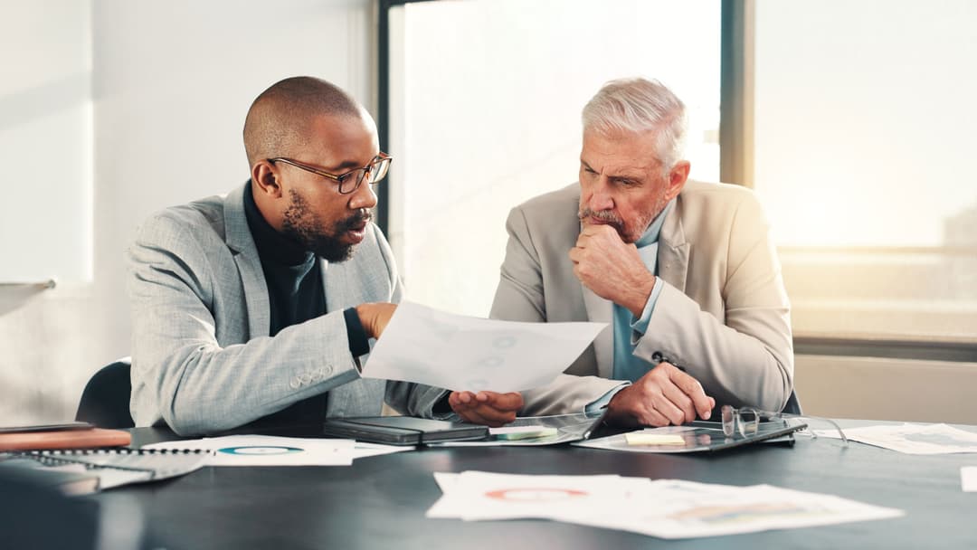 Consultants in a strategic meeting